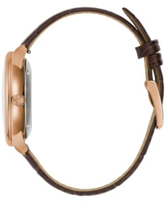 Unisex Automatic Hudson Brown Leather Strap Watch 39mm