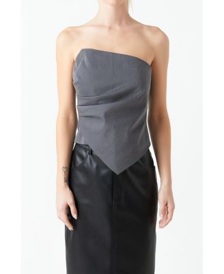 Women's Draped Corset Top