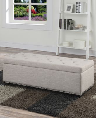 Hayes Fabric Storage Ottoman