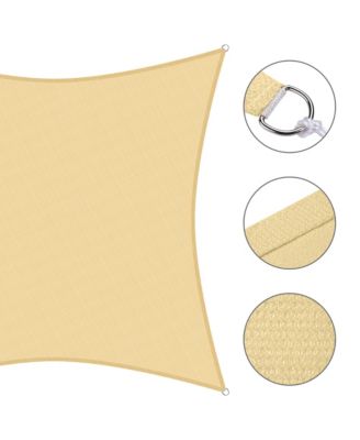 2 Pack 16x16 Ft 97% UV Block Square Sun Shade Sail Canopy Outdoor Patio Poolside