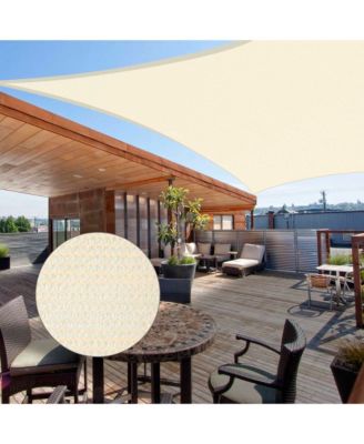 2 Pack 16x16 Ft 97% UV Block Square Sun Shade Sail Heavy Duty HDPE Canopy Yard