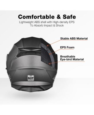RUN-M3 Modular Flip Up Helmet Full Face Dual Visor DOT Motorcycle Bike S