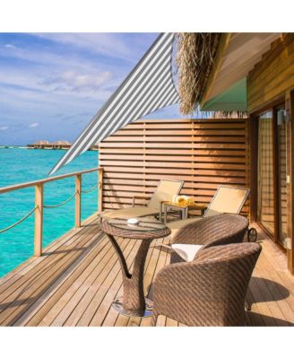 4 Pack 7 Ft 97% UV Block Triangle Sun Shade Sail Heavy Duty Outdoor