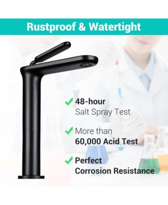 Tempered Glass Vessel Sink w/ Faucet & Pop up Drain Bathroom Lavatory