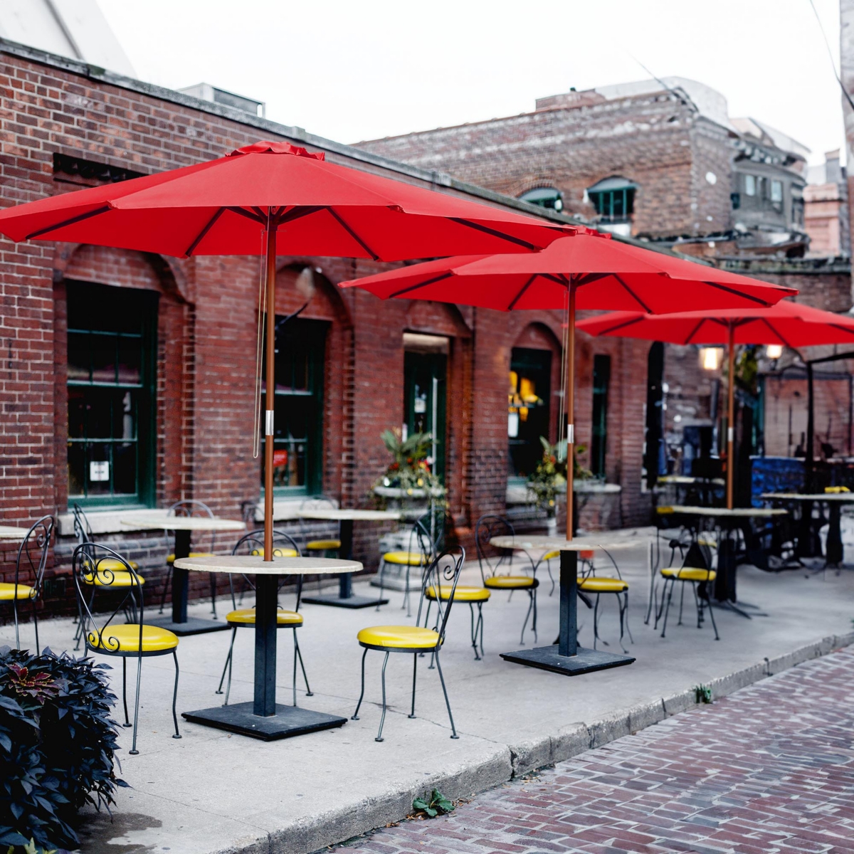 Yescom 9ft Patio Umbrella Wooden Pulley Control Outdoor Yard Beach Bar Garden Market- Red