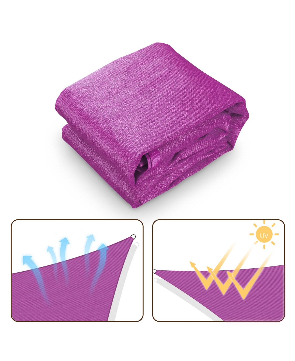 23x22 Ft 97% Uv Block Rectangle Sun Shade Sail Canopy Outdoor Patio Pool Lawn