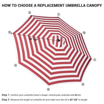 10 Ft Patio Umbrella Replacement Canopy Market Table Top Sunshade Cover Market