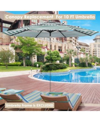 3-Tier Patio Umbrella Replacement Canopy Market Table Top Market Pool