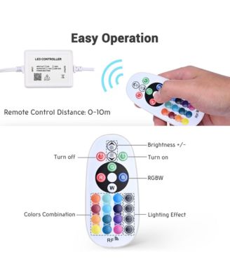 50 Ft RGB Neon LED Light Strip Rope Tube Flexible Sign Party Home Decor APP Control