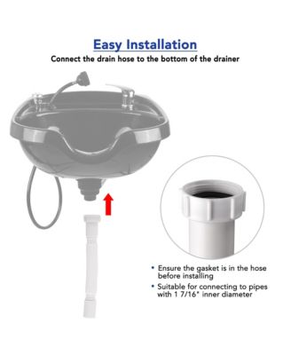 Wash Basin Drain Hose Kit Extendable Drainpipe Shampoo Bowl Accessory for Salon