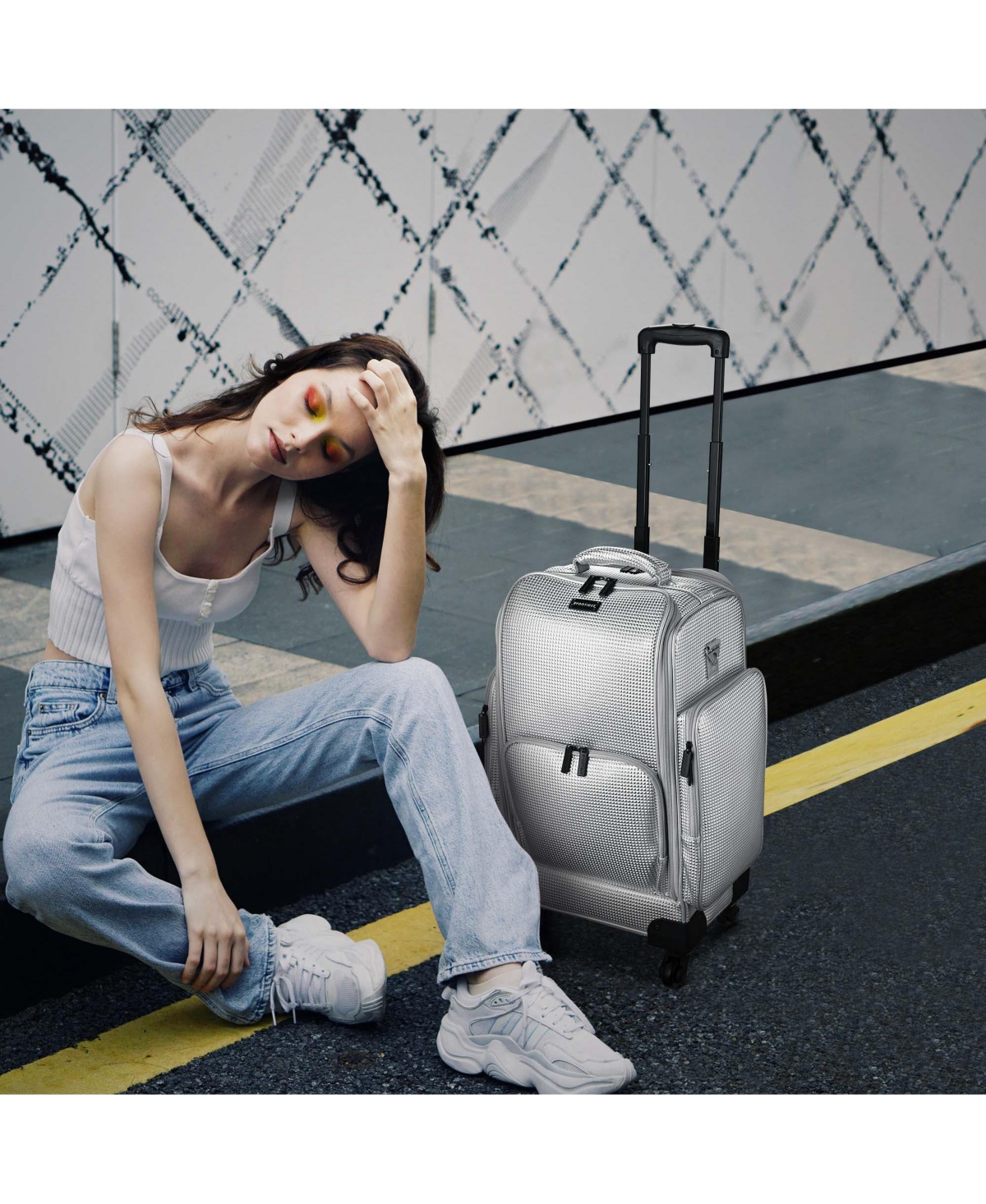 Byootique Soft Sided Rolling Makeup Train Case Cosmetic Organizer Travel Trolley