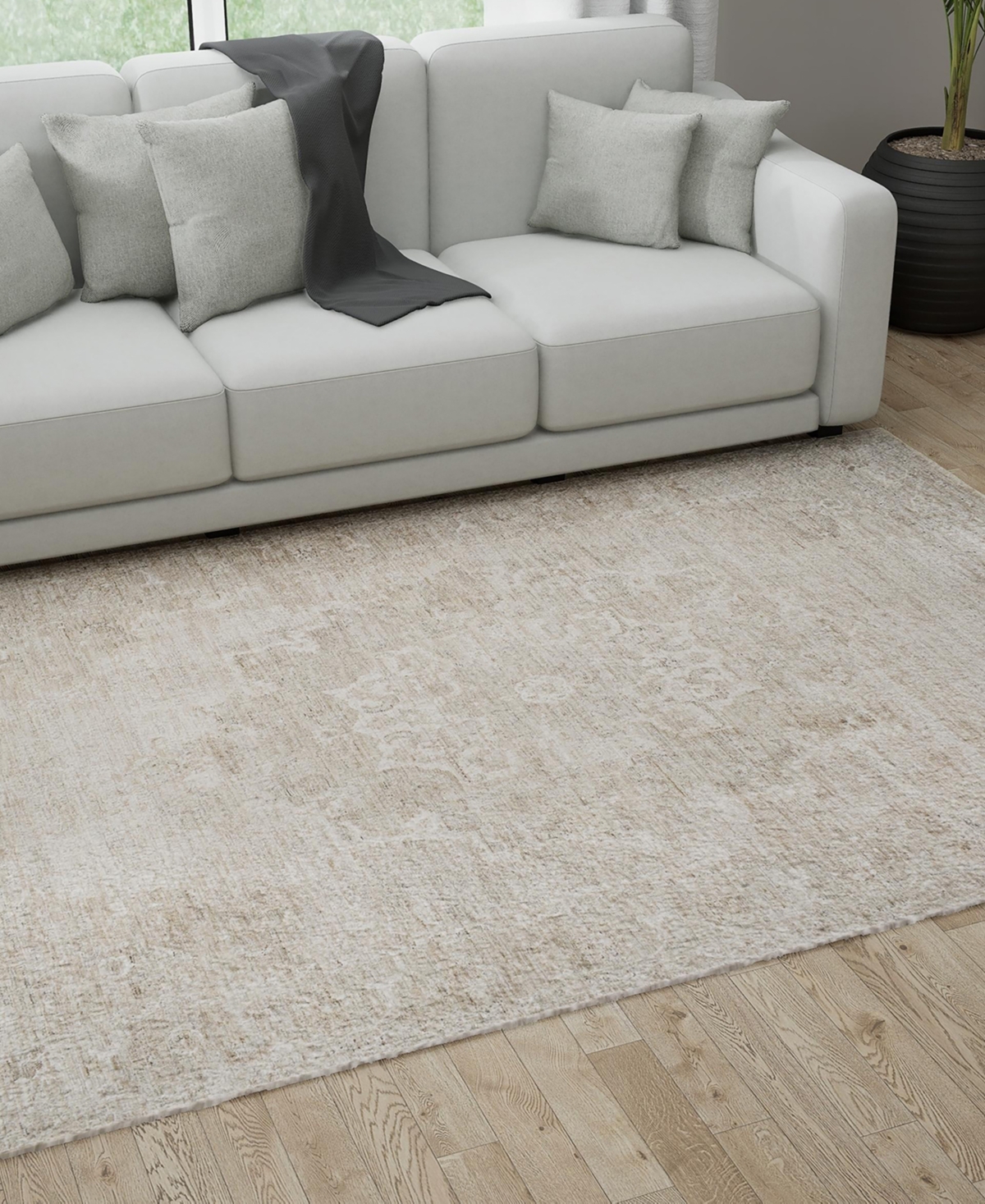 Km Home Castille Csl016 4'x6' Area Rug In Beige