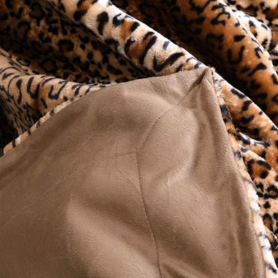 Faux Fur Throw Blanket Leopard Cheetah Bed Blanket - 50 by 70 inches
