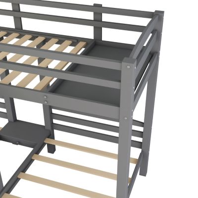 Streamdale Twin Bunk Bed with Staircase & Drawer