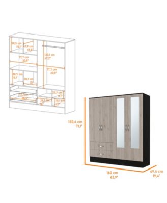 Florencia L Mirrored Armoire