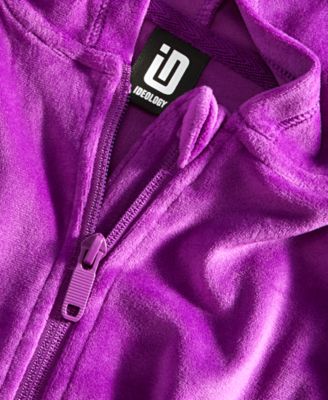 Big Girls Full-Zip Velour Hoodie