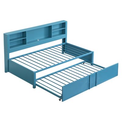Daybed with Trundle, Shelves