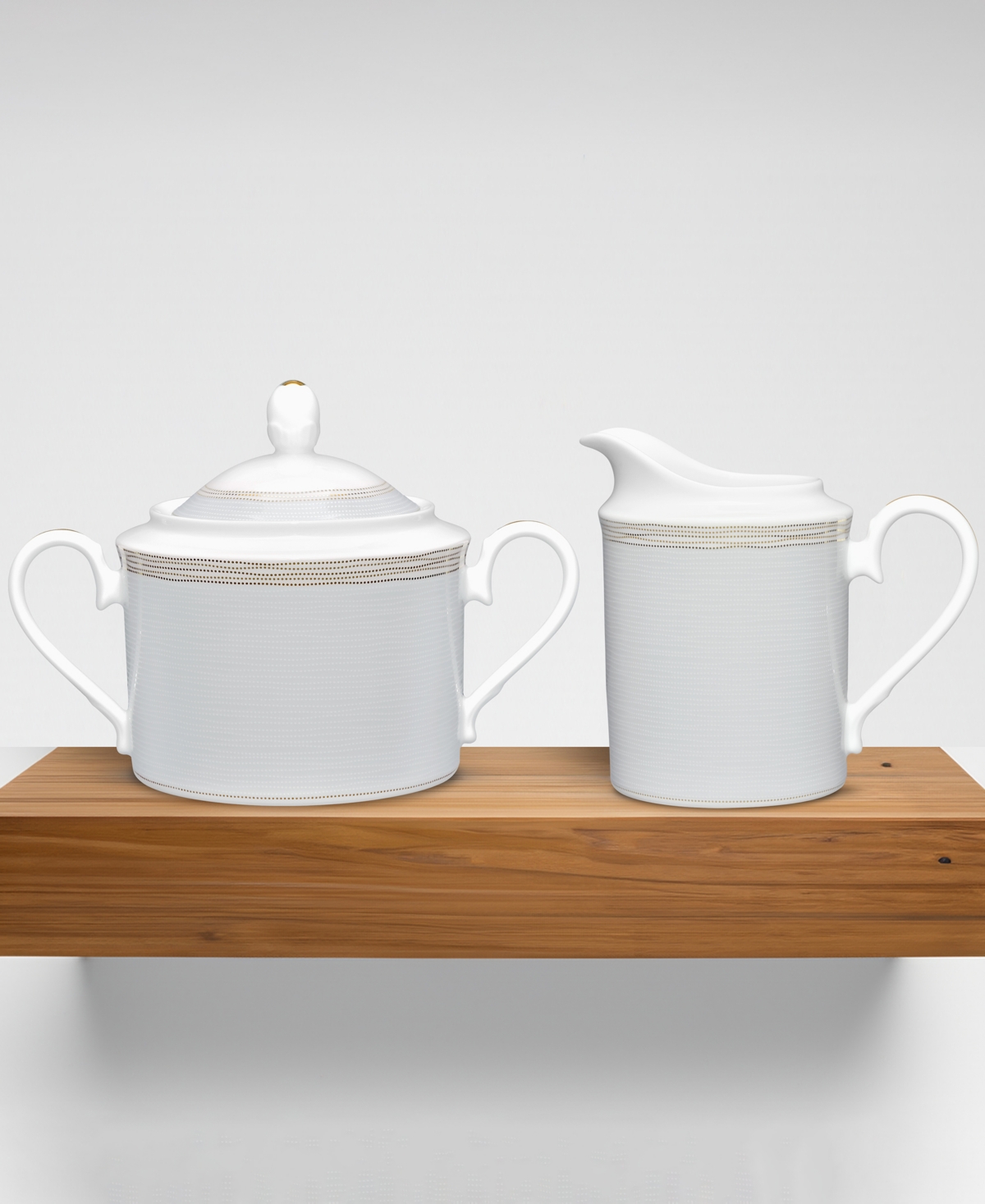 Noritake Linen Road Sugar Creamer Set In White