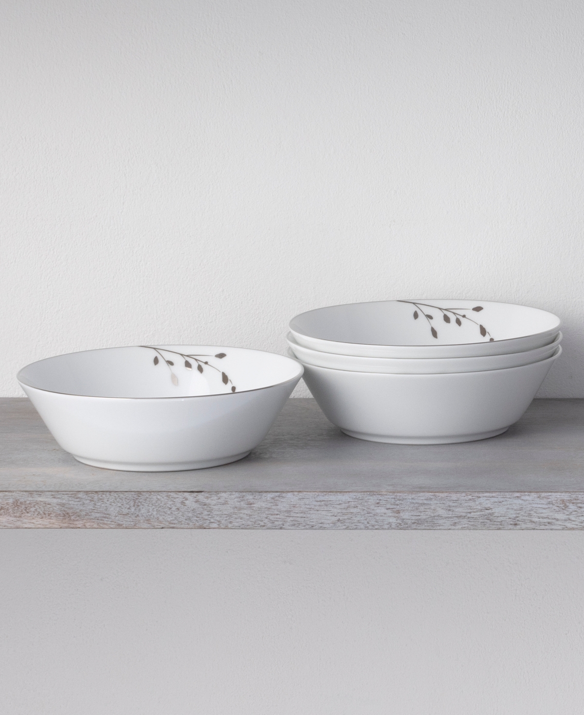 Noritake Birchwood Set of 4 Soup Bowls, Service For 4