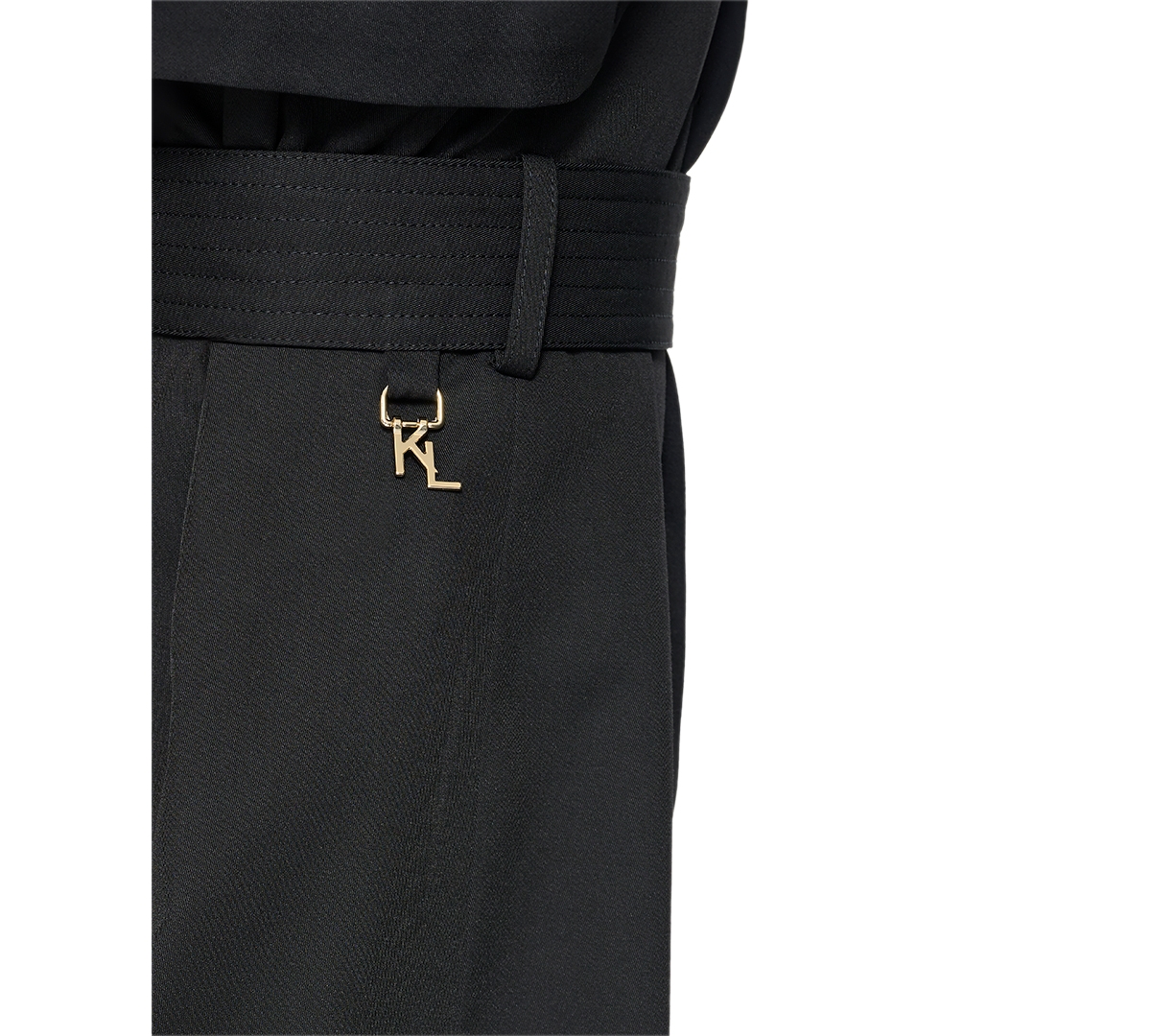 Karl Lagerfeld Paris Women's Ruched-Sleeve Trench Coat