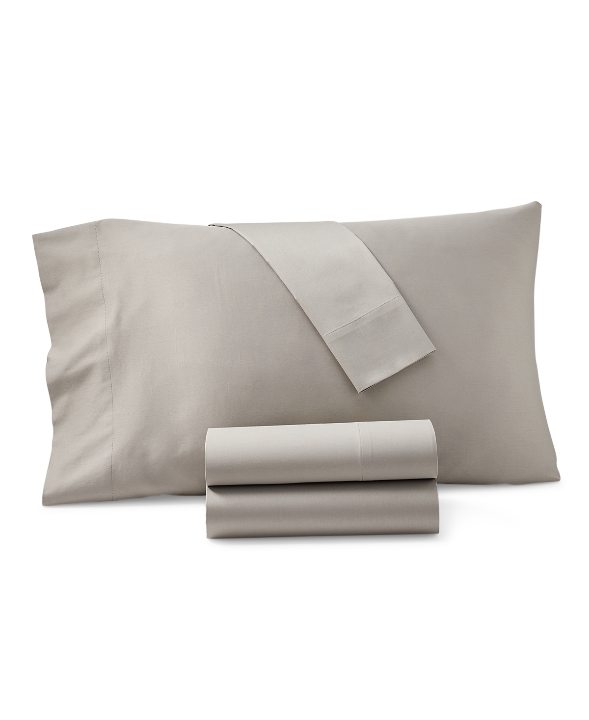 Oake Organic 300-thread Count Organic Cotton 3-pc. Sheet Set, Twin, Exclusively At Macy's In Beige