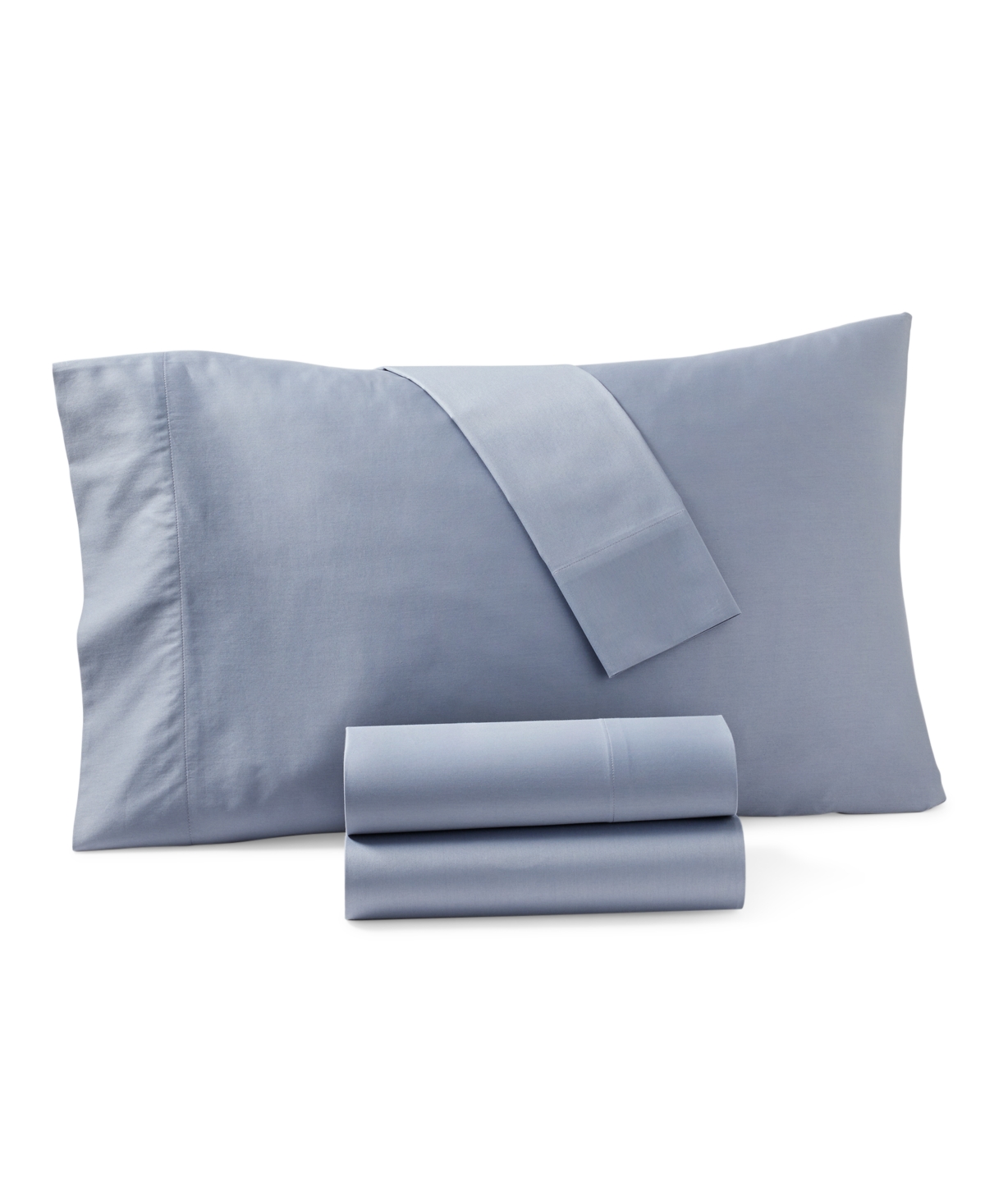 Oake Organic 300-thread Count Organic Cotton 3-pc. Sheet Set, Twin, Exclusively At Macy's In Lakeside Blue