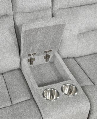 White Label Borneo 71" Double Reclining Love Seat with Center Console