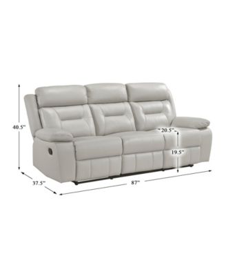White Label Corvallis 87" Double Reclining Sofa