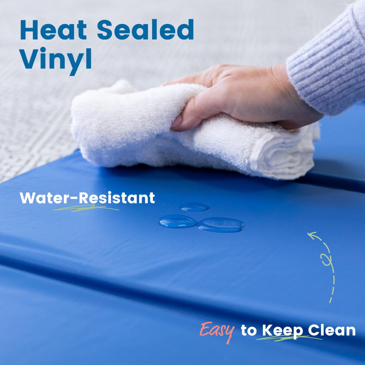 ECR4Kids Everyday Folding Rest Mat, 4-Section, 1in,Grey, 5-Pack -grey