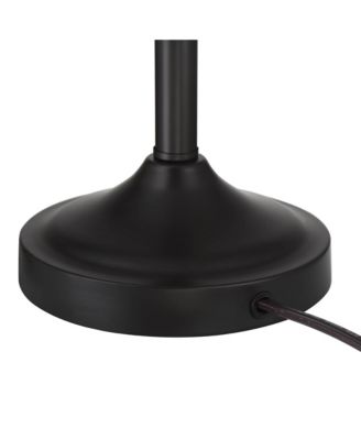 Lynn Modern Industrial Buffet Table Lamps 26" High Set of 2 Dark Bronze Metal Oatmeal Drum Shade for Bedroom Living Room Bedside Office