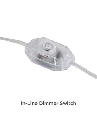 Gerson Modern Table Lamps 24" High Set of 2 Brushed Nickel with Dimmers LED White Drum Shade for Bedroom Living Room Bedside Nightstand