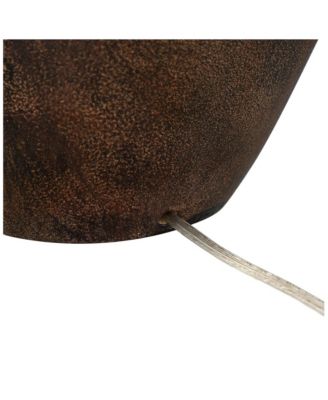 Glenn Rustic Farmhouse Table Lamps 27" Tall Set of 2 Dark Terra Cotta Tapered Fabric Drum for Bedroom Living Room Bedside Nightstand Home