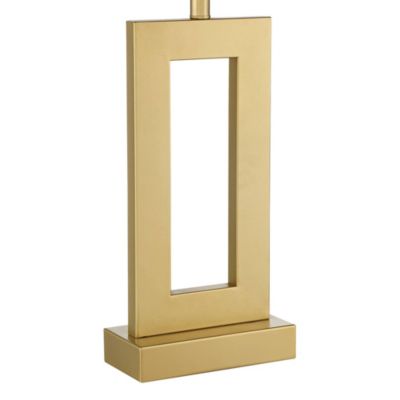 Marshall Modern Table Lamp 30" Tall Gold Open Base Oatmeal Rectangular Shade for Bedroom Living Room Bedside Nightstand Office House Home