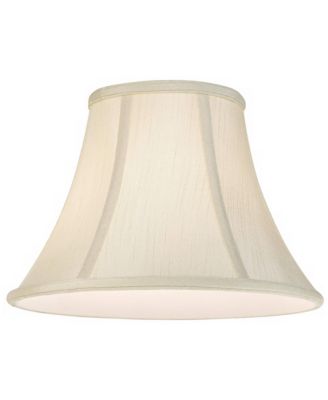 Imperial Shade Creme Small Bell Lamp Shade 6" Top x 12" Bottom x 9" Slant x 8.5" High (Spider) Replacement with Harp and Finial