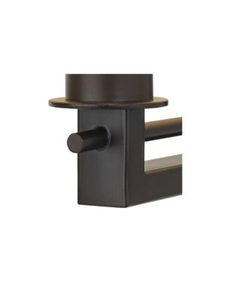 Easley Rustic Farmhouse Swing Arm Wall Lamp Matte Bronze Plug-in Light Fixture Fabric Drum Shade for Bedroom Bedside Living Room