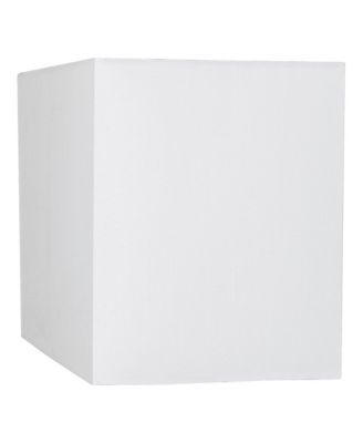 White Medium Rectangular Hardback Lamp Shade 16" Wide x 8" Deep x 10" High (Spider) Replacement with Harp and Finial