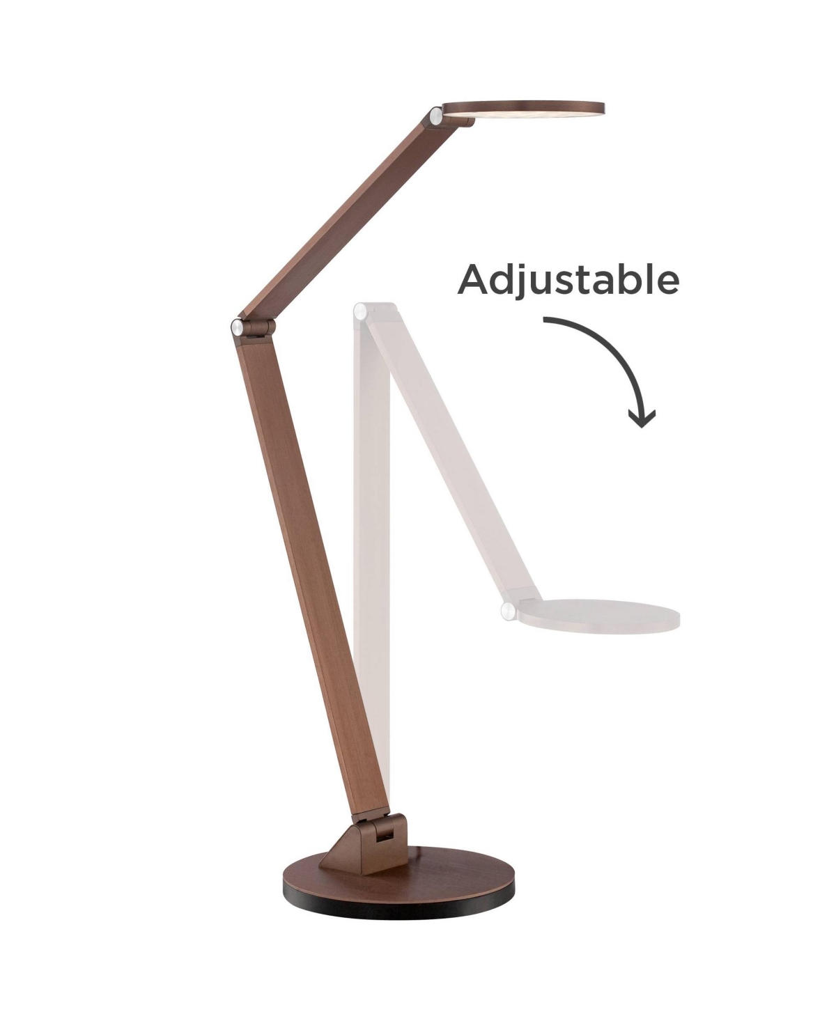 Magnum Modern Minimalist Desk Table Lamp Led Adjustable Arm Head Tall French BronzeMetal Decor for Living Room Bedroom House Bedside Nights