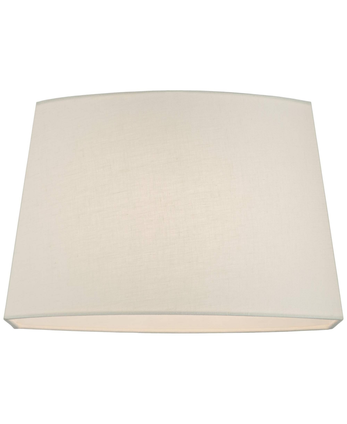 Ivory Medium Modified Oval Lamp Shade Wide and Deep at Top x Wide and Deep at Bottom x High (Spider) Replacement with Harp and F