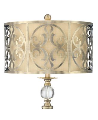Doris Traditional Table Lamp 30 1/2" Tall Brass Candlestick Openwork Double Drum Shades for Bedroom Living Room Bedside Nightstand