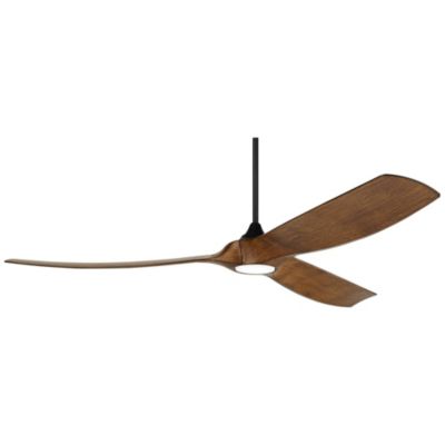 70" Kona Wind Black-Koa Modern Indoor Ceiling Fan 3 Blade LED Light Remote Control Black Motor Bedroom DC Motor