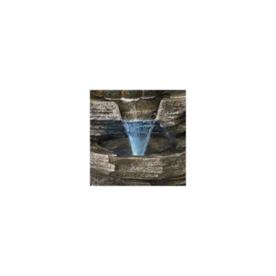 Sitting Buddha 21" High Large Zen Asian Indoor Outdoor Decor Faux Stone Floor Fountain with Light LED Waterfall