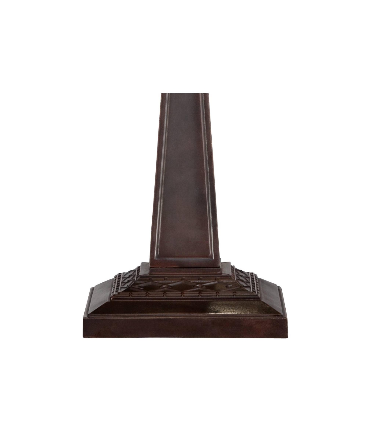 Budding Branch Mission Tiffany Style Table Lamp High Bronze Brown Metal Antique Copper Glass Art Shade Decor for Living Room Bedroom House Bedside