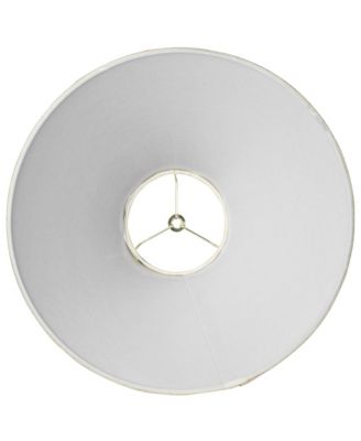 Fine Burlap Large Empire Lamp Shade 5" Top x 15" Bottom x 11.5" High x 10.5" Slant (Spider) Replacement with Harp and Finial