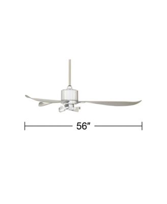 56" Vengeance Modern Indoor Ceiling Fan 3 Blade LED Light Remote Control Chrome Finish Bedroom Living Room