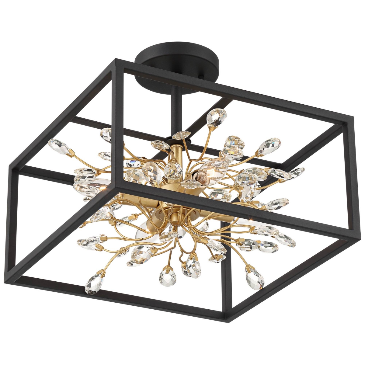 Possini Euro Design Carrine Modern Ceiling Light Semi Flush-Mount Fixture 14 1/4