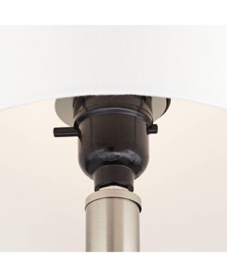 Modern Accent Table Lamps 14 3/4" High Set of 2 Diamond Blue Green Glass Fabric Drum Shade for Bedroom Bedside Office (Color May Vary)