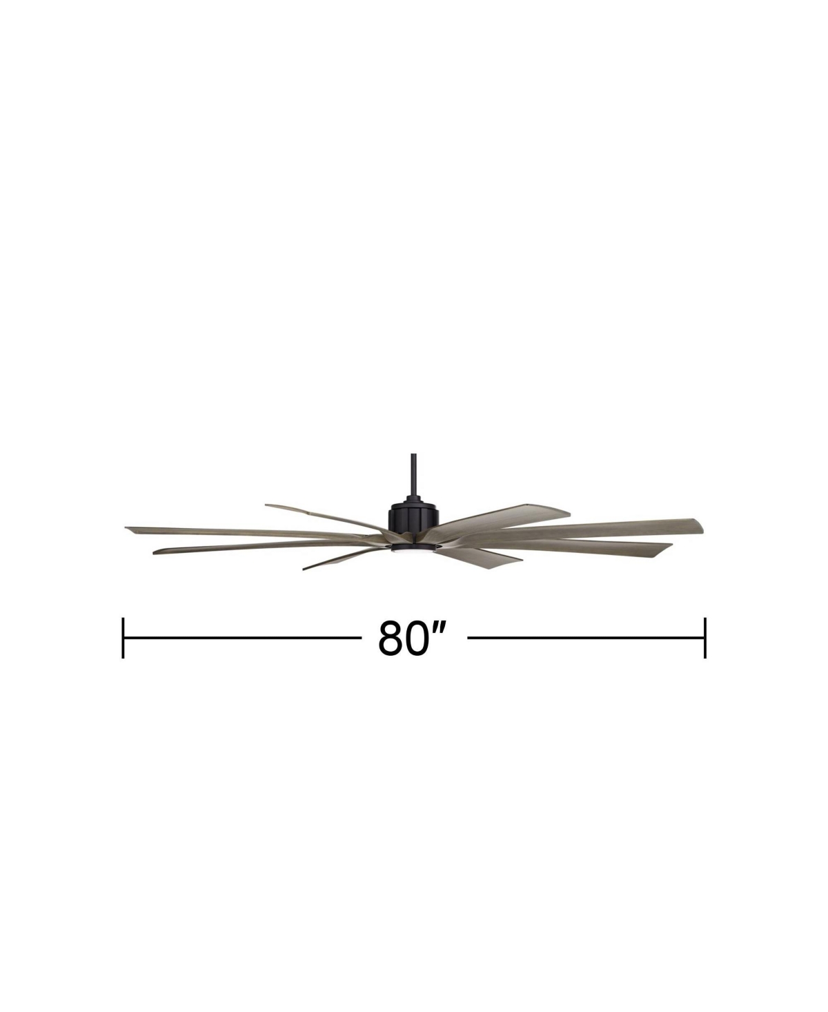 Possini Euro Design Defender Modern Industrial Outdoor Ceiling Fan with Dimmable Led Light Remote Control MatteDamp Rated for Patio Exterio