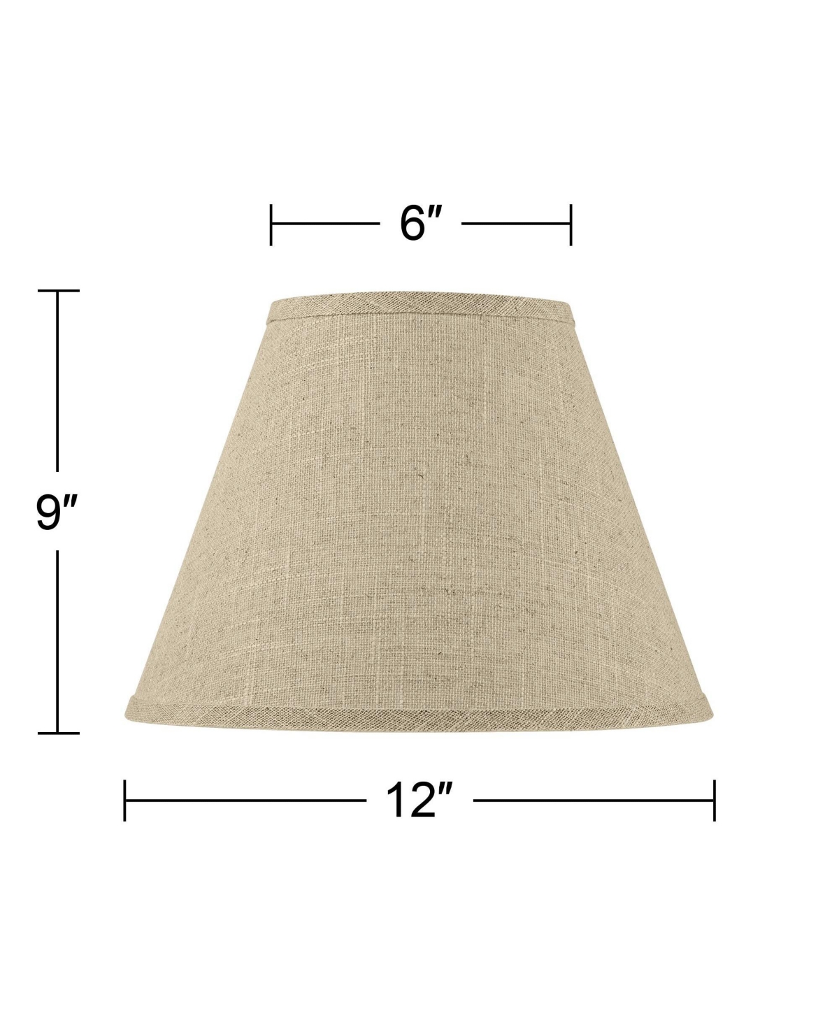 Set of 2 Empire Lamp Shades Fine Burlap Small 6