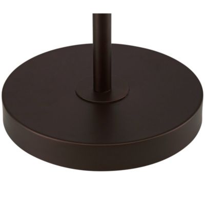 Caper Modern Floor Lamp with Tray Table 60 1/2" Tall Bronze USB and AC Power Outlet Off White Fabric Drum Shade for Living Room Office