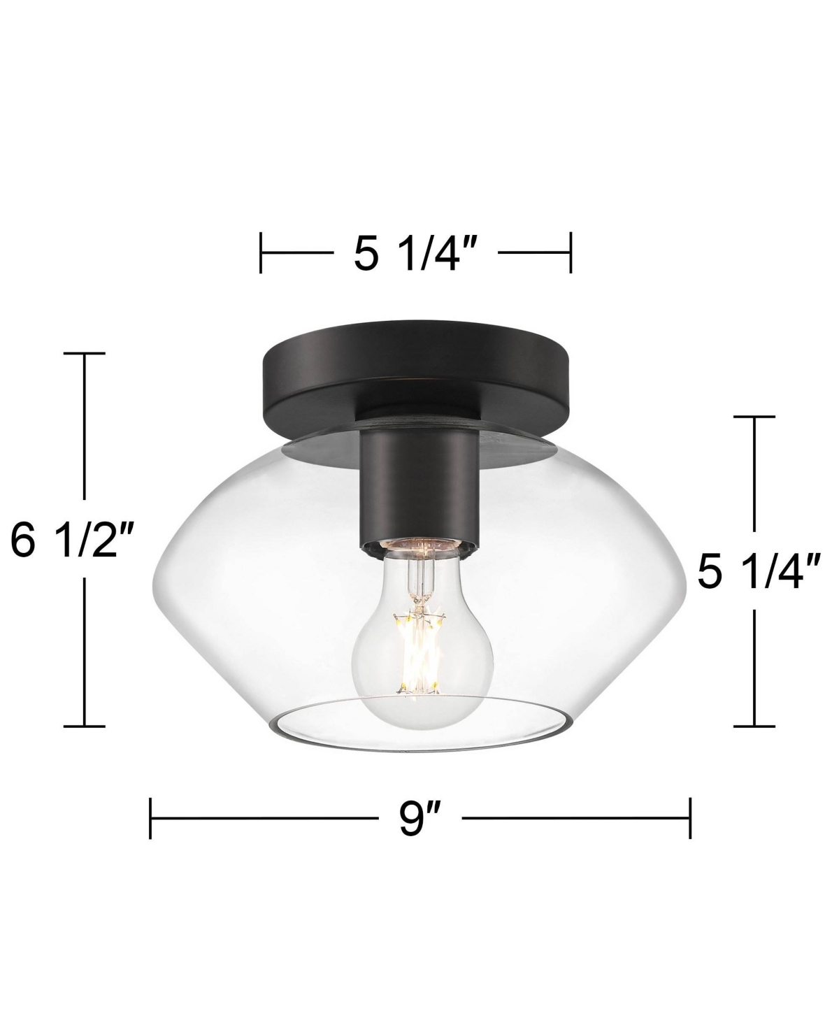 Possini Euro Design Gustin Modern Ceiling Light Semi Flush-Mount Fixture 8 3/4